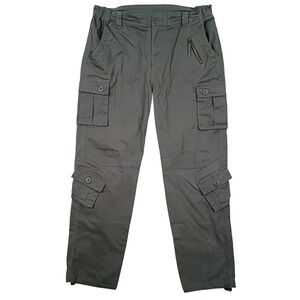 Mustway Parachute Pants Cargo Women 16 Gray Zip Pocket Outdoor Hiking Streetwear